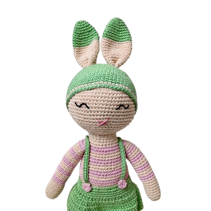 Crochet Toy- Bunny Bliss (Aqua-Pink)