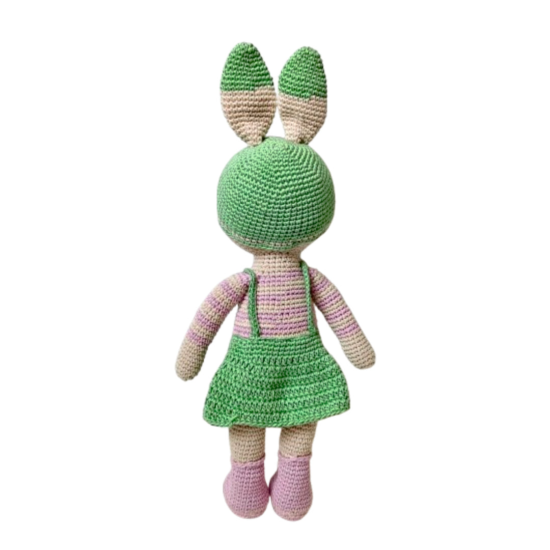 Crochet Toy- Bunny Bliss (Aqua-Pink)