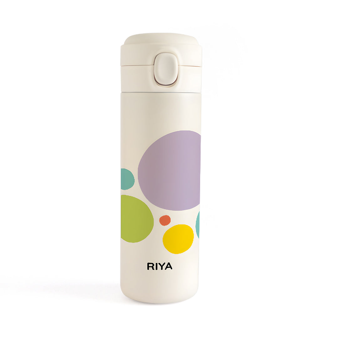 Insulated Water Bottle - Retro Circle