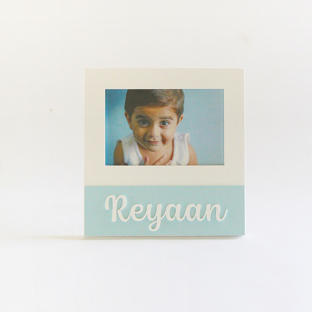 Personalized Square Frame - Blue