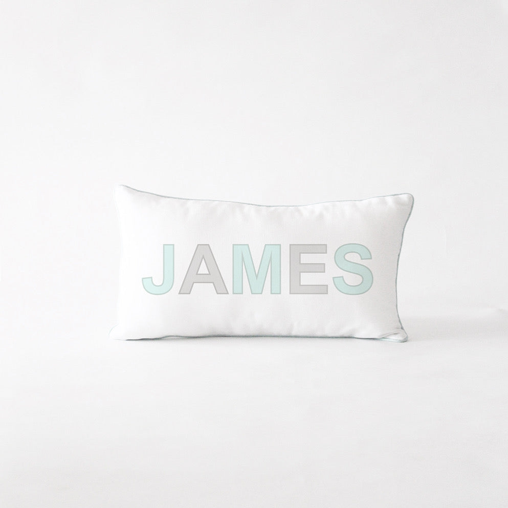 Name Cushion - Bold - Blue