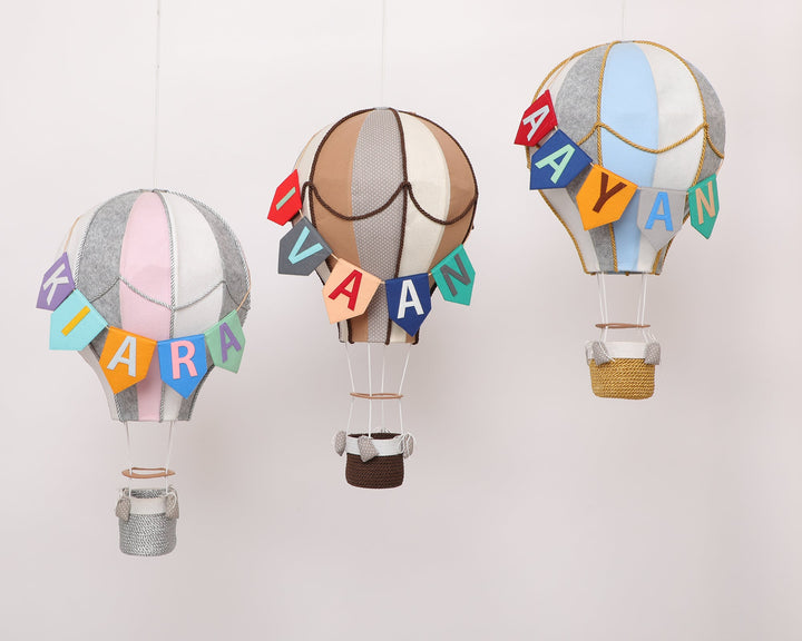 Blue Hot Air Balloon Children's Lamps