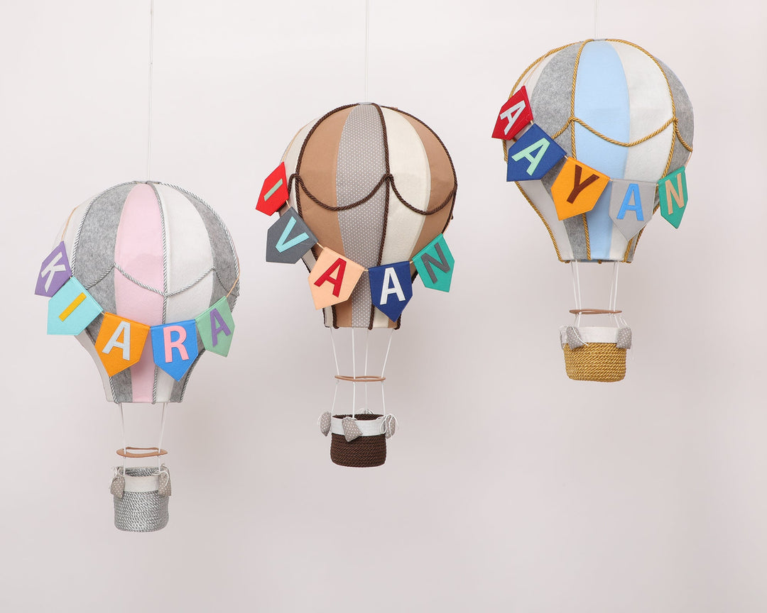 Brown Hot Air Balloon Kids Lamps