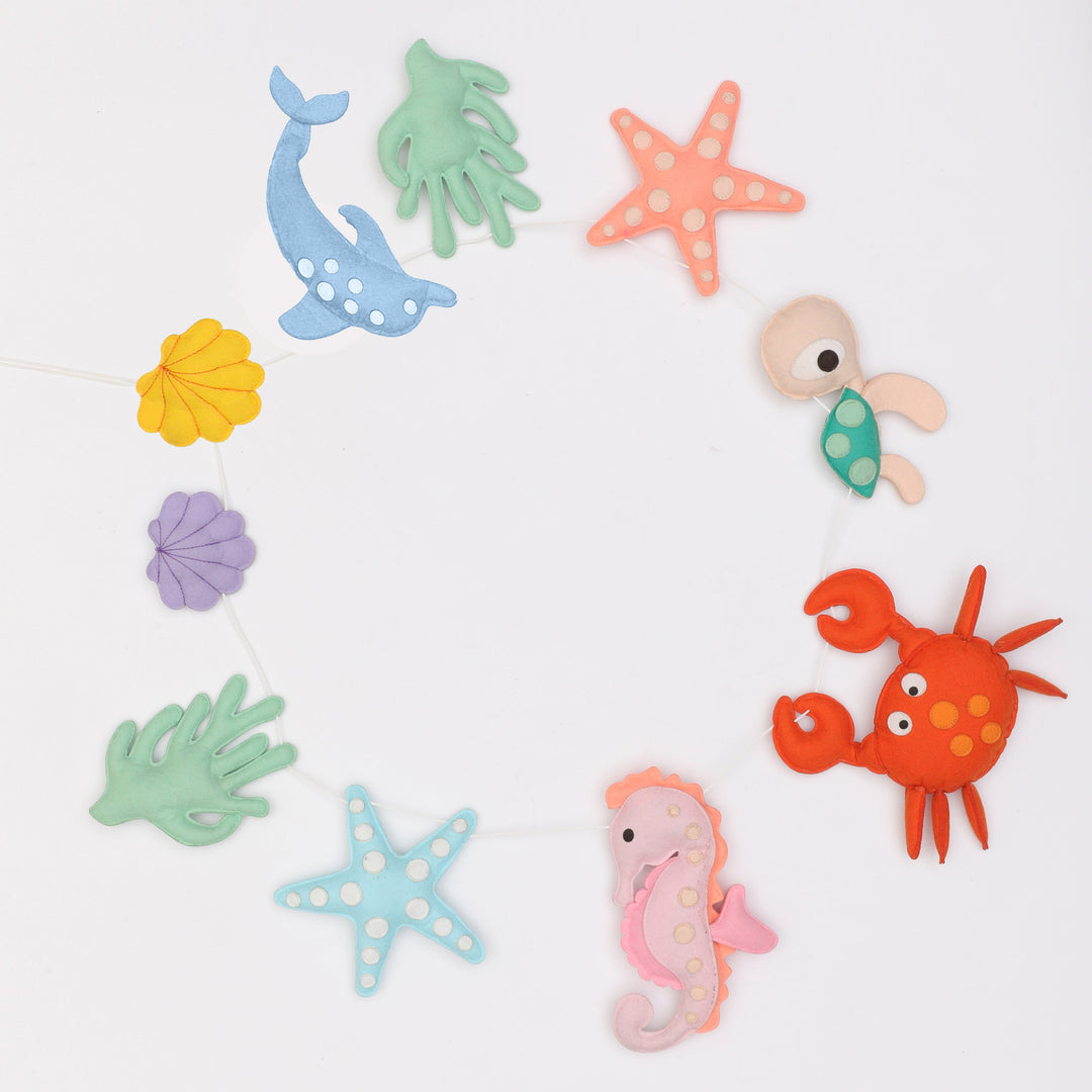 Under Water Animal Felt Garland