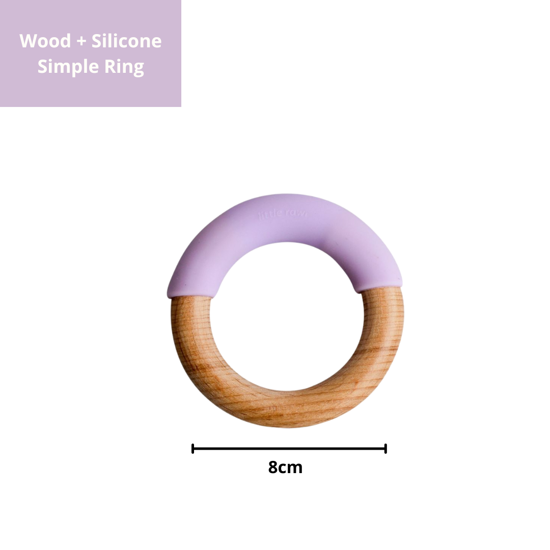 Little Rawr Wood + Silicone Simple Ring- Purple - Sohii India