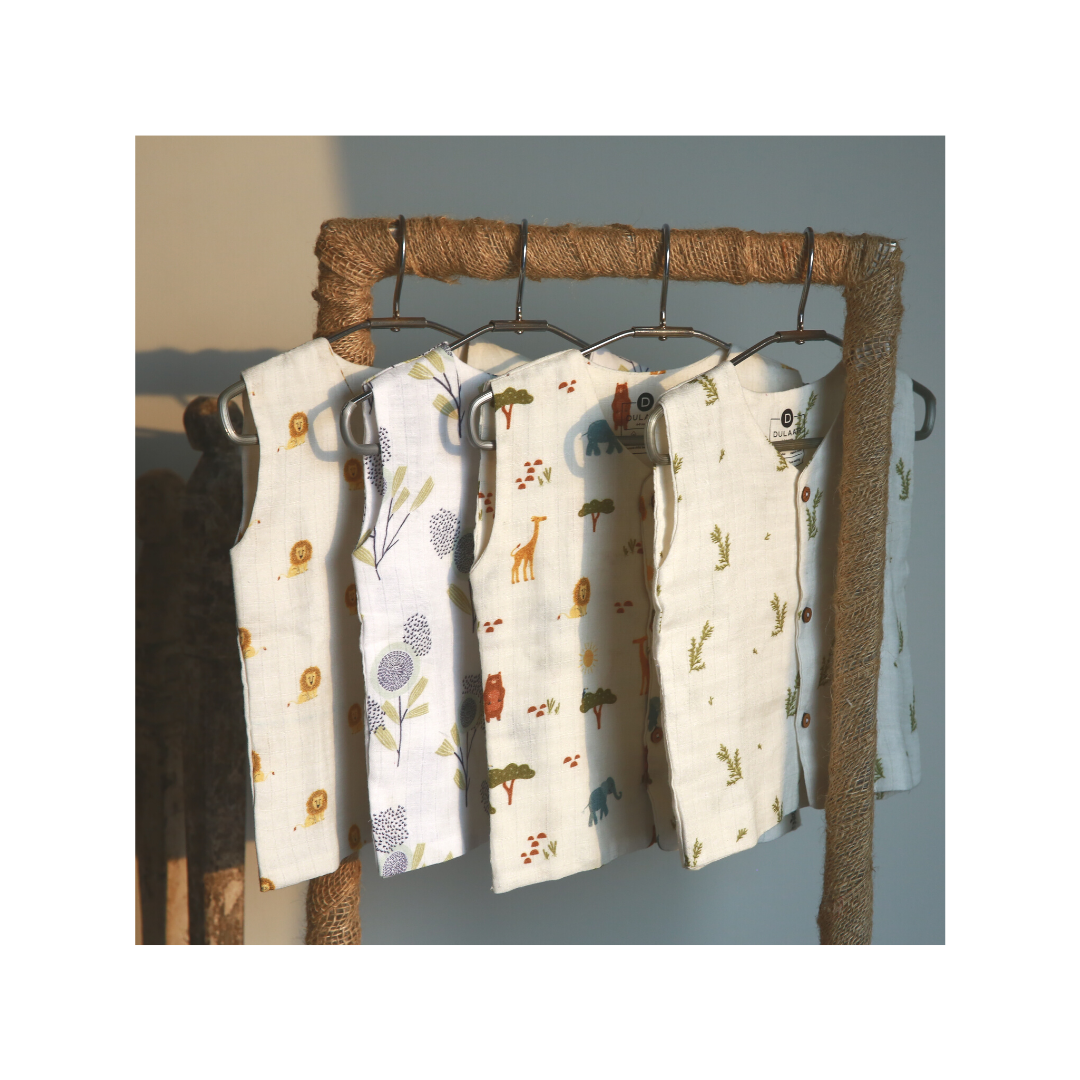 Organic Muslin Vest & Shorts Set (Set of 2)