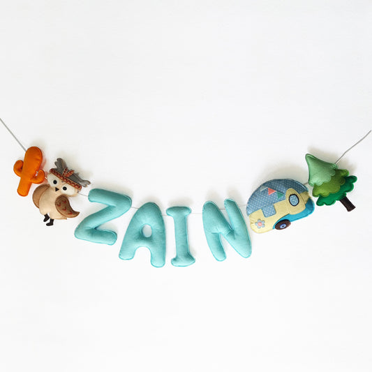 Customized Woodland Nursery Décor Felt Garland