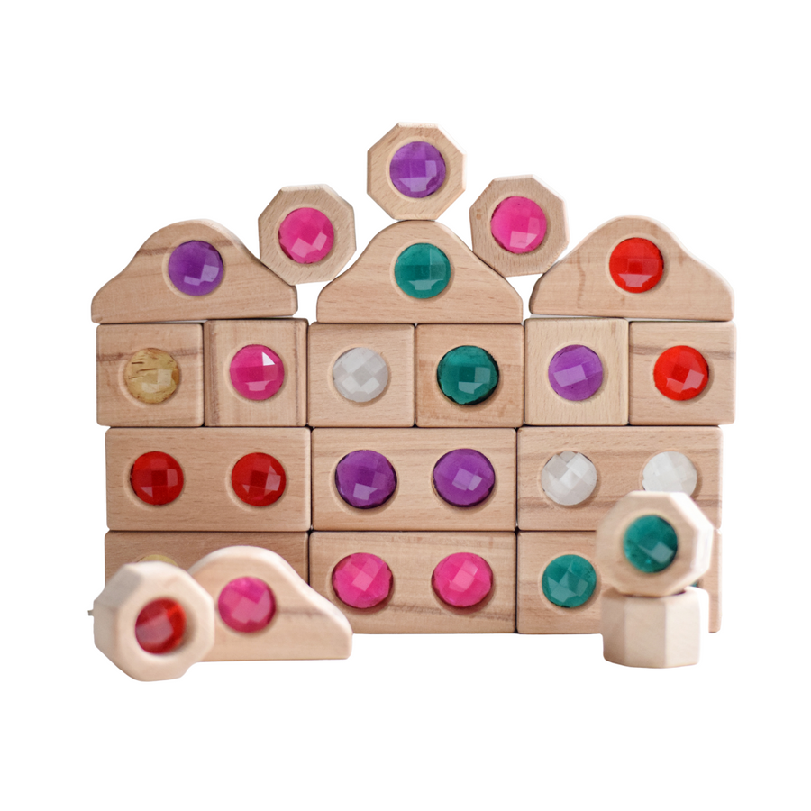 Gemstones Set offers hours of stacking fun and joyful wonder. The gemstones cast beautiful colours when held up against the light to keep little ones exploring. The toy helps develop and boost key skills like fine motor skills, hand-eye coordination, and encourages creativity in the assembling process. EU certified (EN-71), natural, non-toxic and eco-friendly Organic cotton organic muslin premium gift luxury gift sustainable clothes baby clothes baby gift newborn gift birthday gift onesie bodysuit