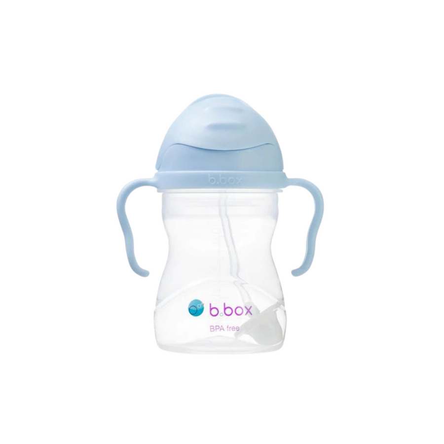 b.box Weighted Straw Sippy Cup 240ml Bubblegum Light Blue - Sohii India