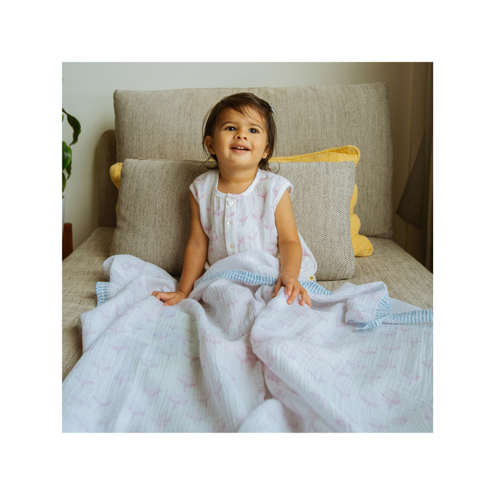 Organic Muslin Swaddle | Hand-Block Printed