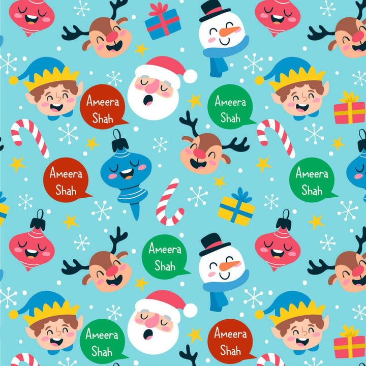 Personalised Gift Wrapping Paper - Happy Faces