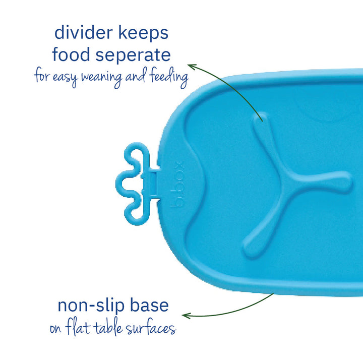 b.box Roll & Go Mealtime Mat with Spoon Ocean Breeze Blue - Sohii India