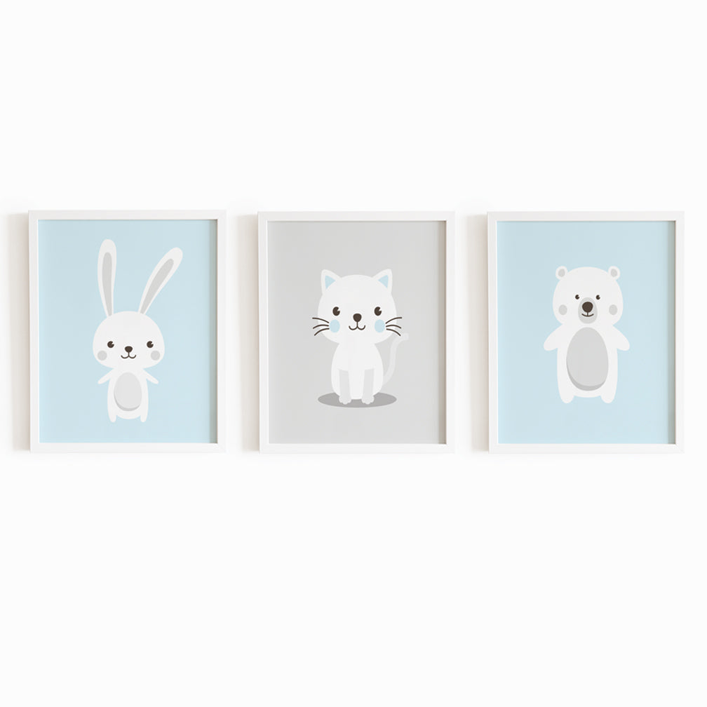 Baby Animal Frames Set - Blue