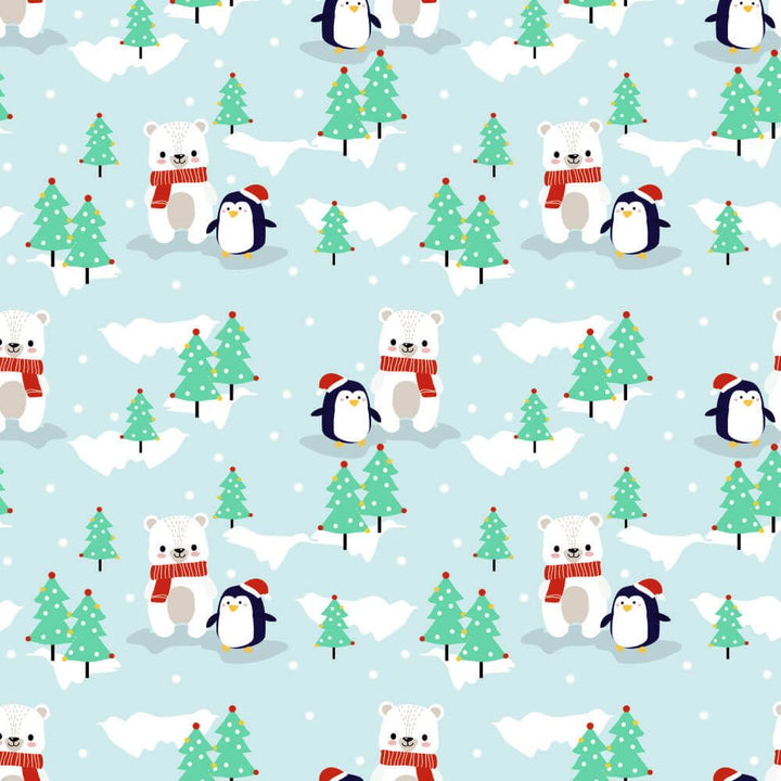 Personalised Gift Wrapping Paper - Snowman And Penguin