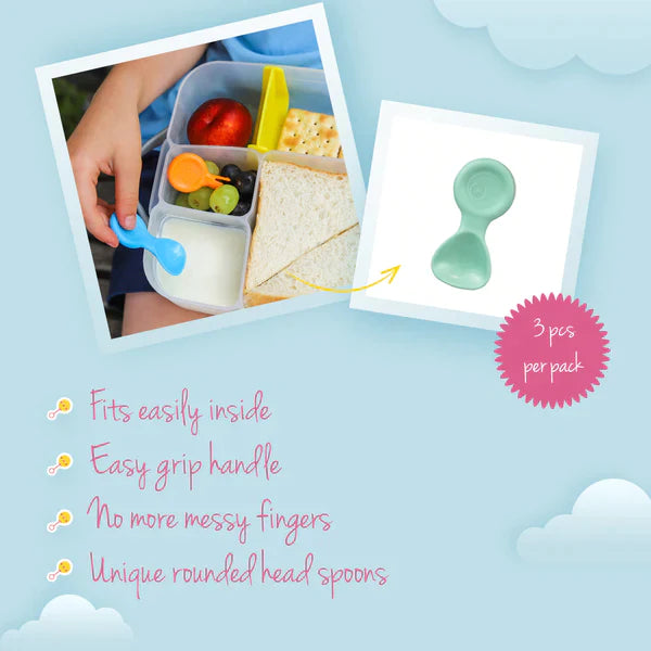 B.Box Kiddy Combo - Lunch Box, Mini Spoon & Mini Fork Emerald Green