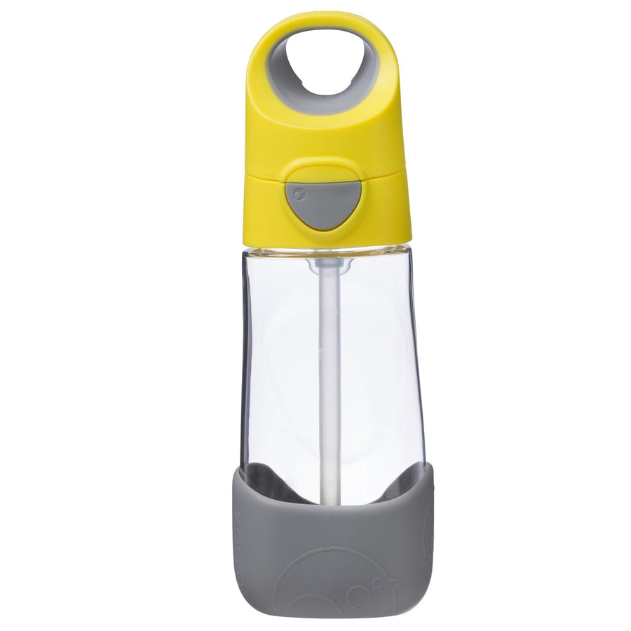 B.box Tritan Straw Drink bottle- 450 ml- Lemon Sherbet Yellow Grey - Sohii India