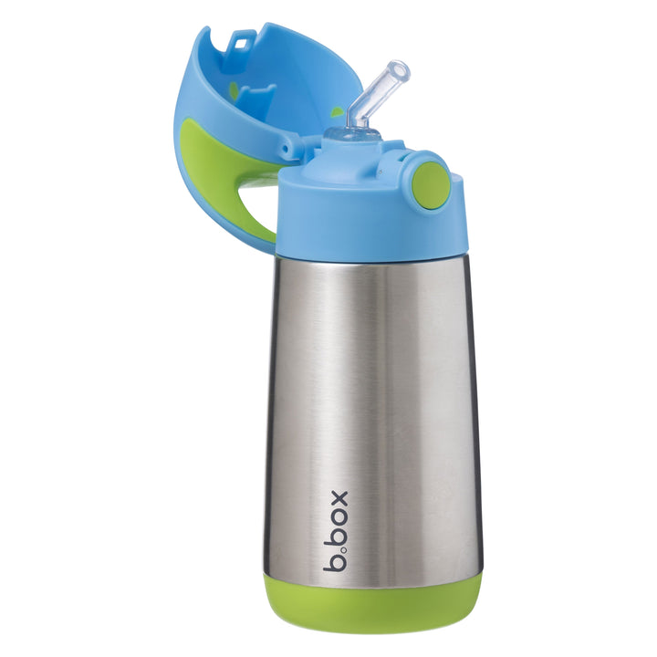 b.box Insulated Straw Sipper Drink Water Bottle 350ml Ocean Breeze Blue Green - Sohii India