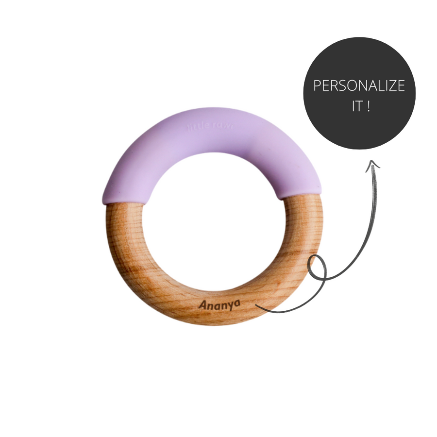 Little Rawr Wood + Silicone Simple Ring- Purple - Sohii India