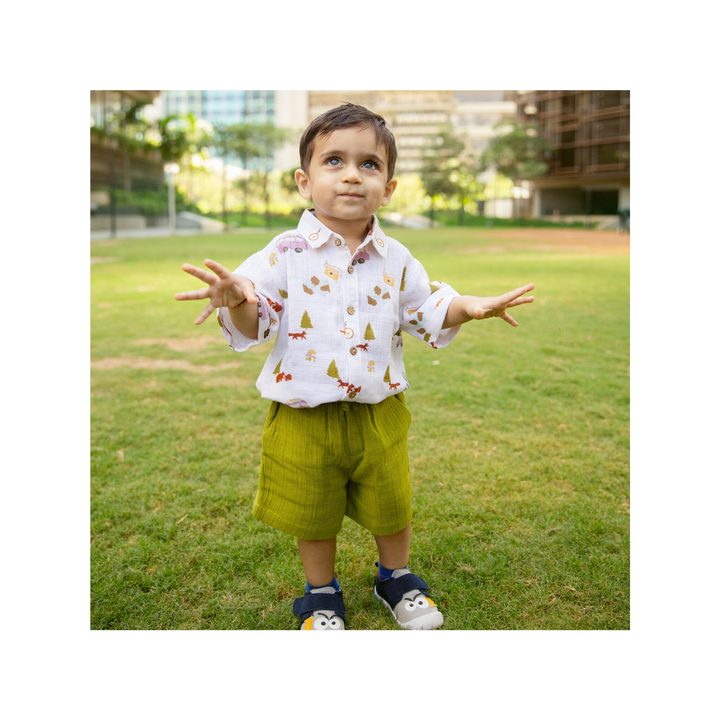 Organic Muslin Shirt & Shorts Set