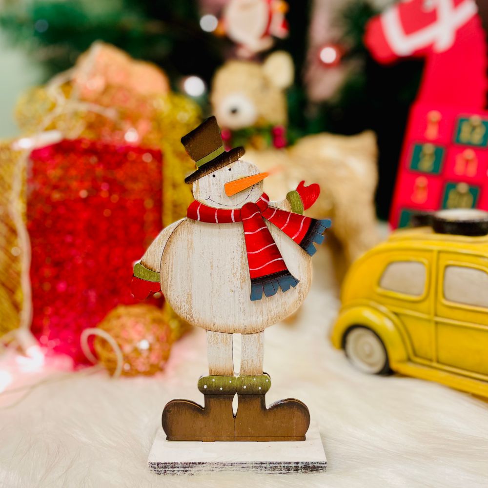 Babble Wrap Wooden Standing Hello Snowman