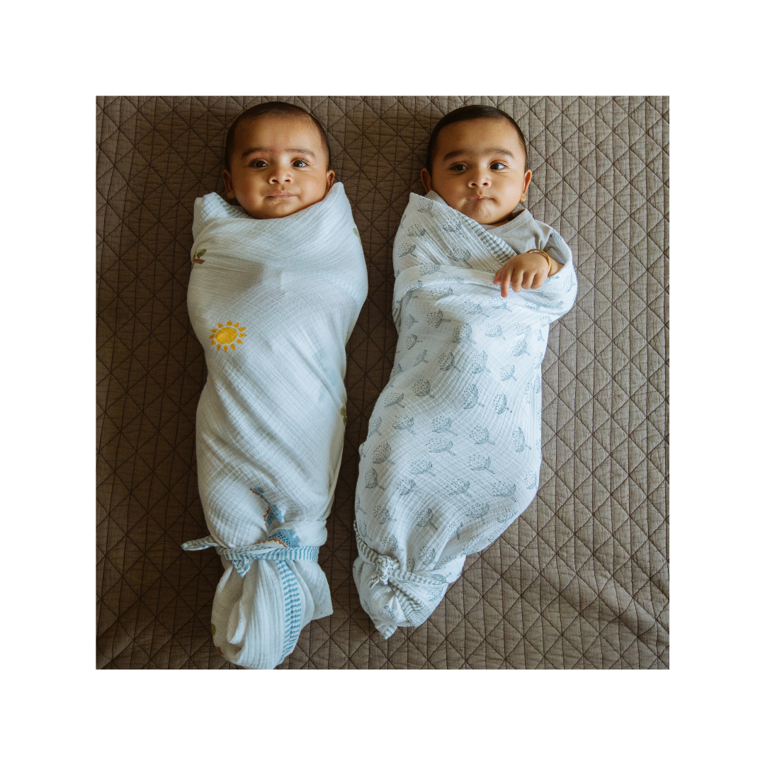 Organic Muslin Swaddle | Hand-Block Printed