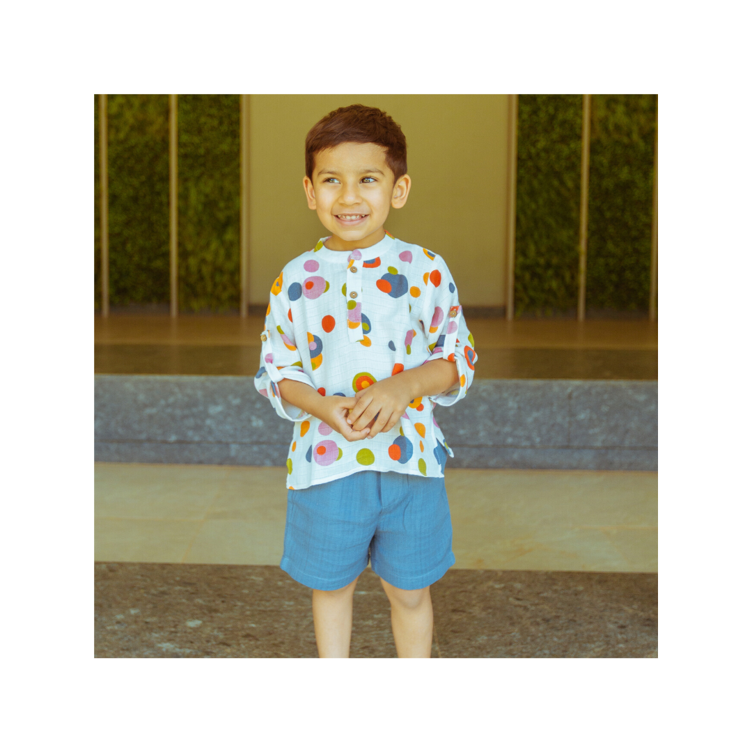 Organic Muslin Kurta & Shorts Set