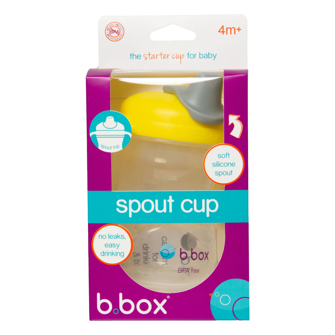 Soft Spout Cup 240ml Lemon Yellow Grey
