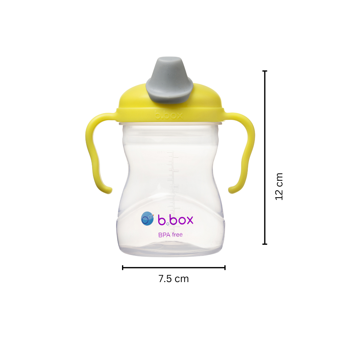 Soft Spout Cup 240ml Lemon Yellow Grey