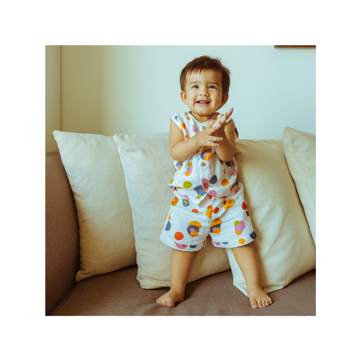 Organic Muslin Vest & Shorts Set