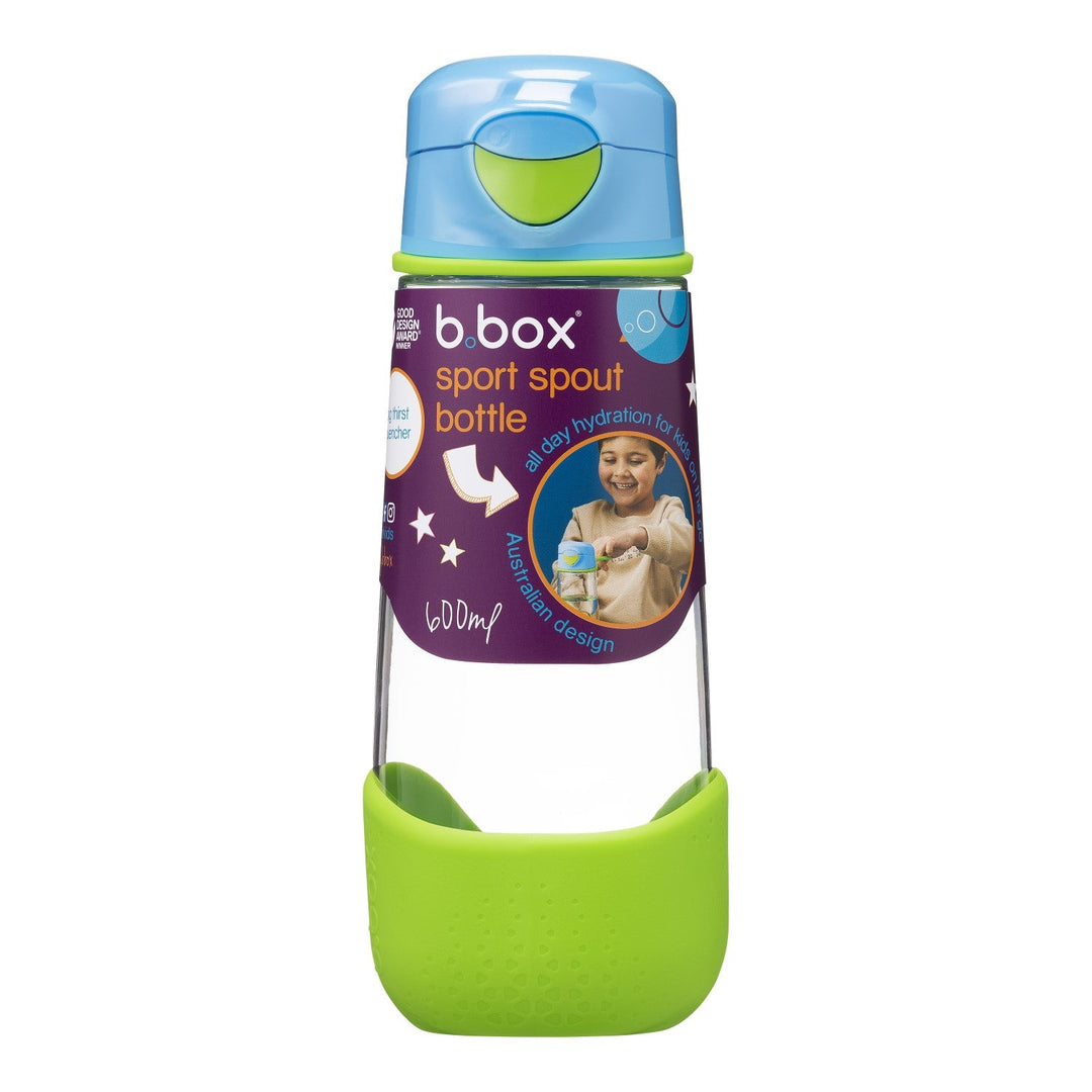 B.box Tritan Sport Spout Drink Bottle 600ml - Ocean Breeze Blue Green - Sohii India