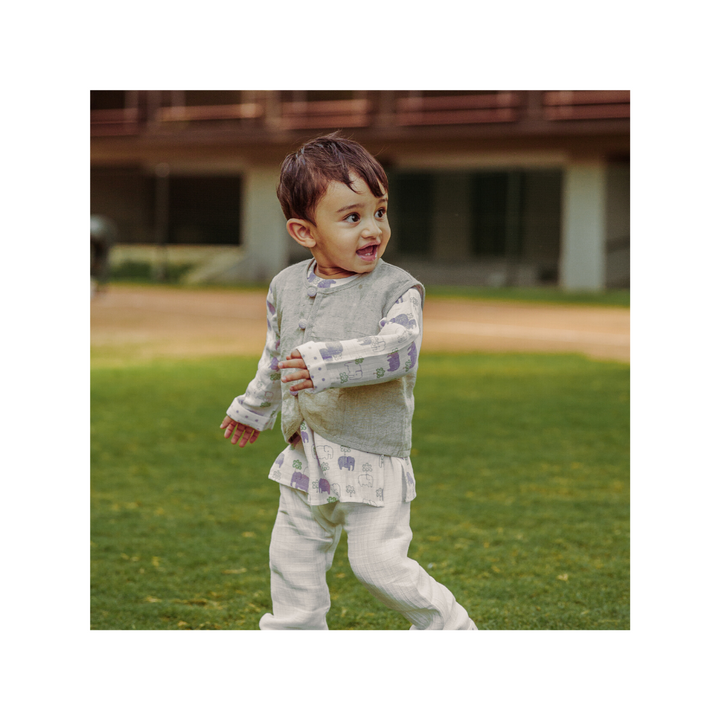 Organic Muslin Kurta Pyjama Set