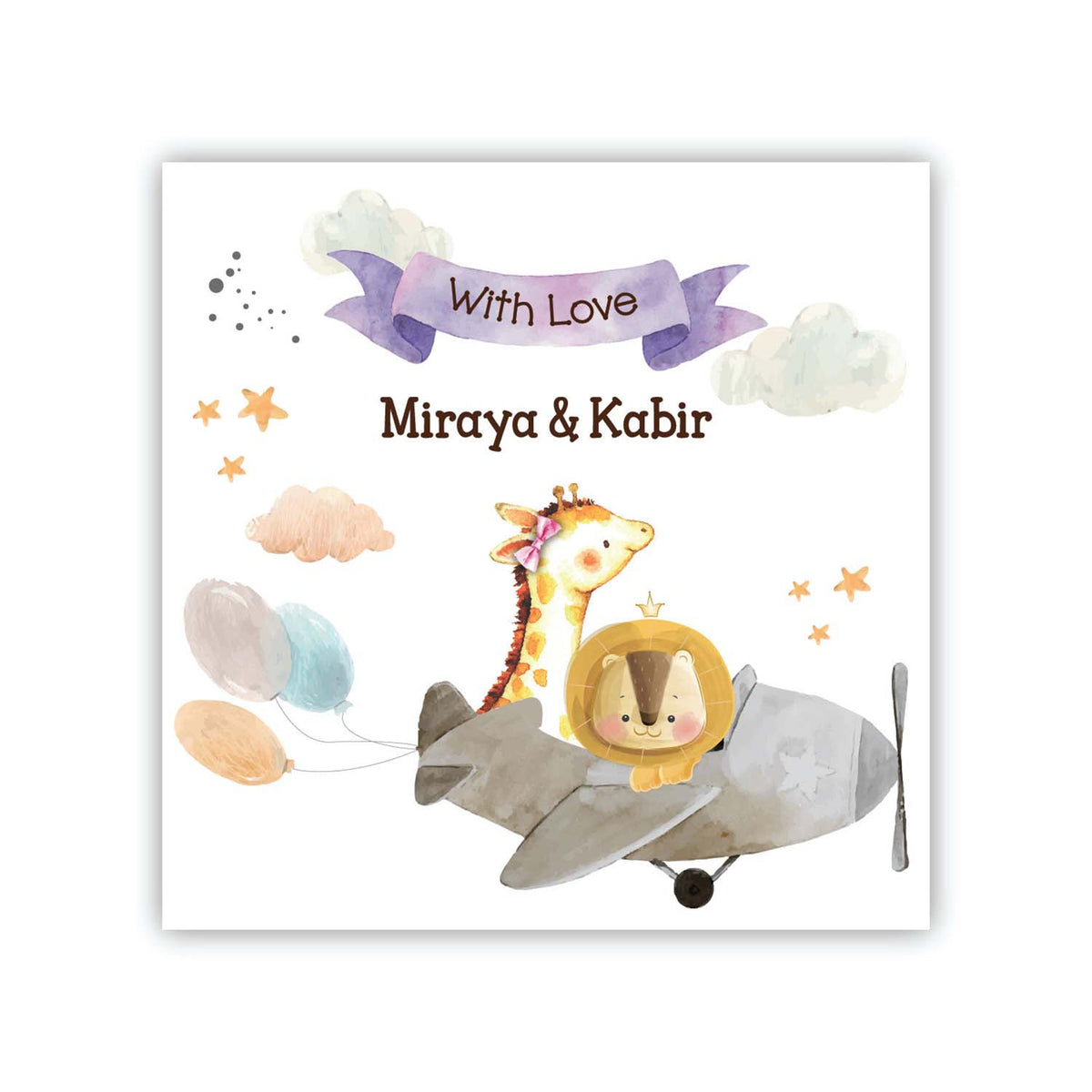 Gift Tag for Sister & Brother - Set of 24 (Themes Available)