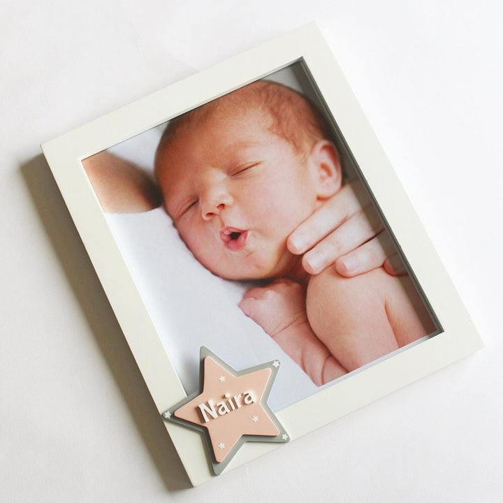 Star Theme Personalized Name Frame - Pink