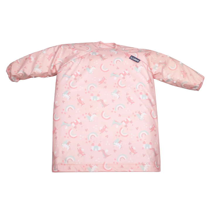 Long Sleeve Coverall & Attachable Handi Cutlery Bundle Over the Rainbow Light Pink