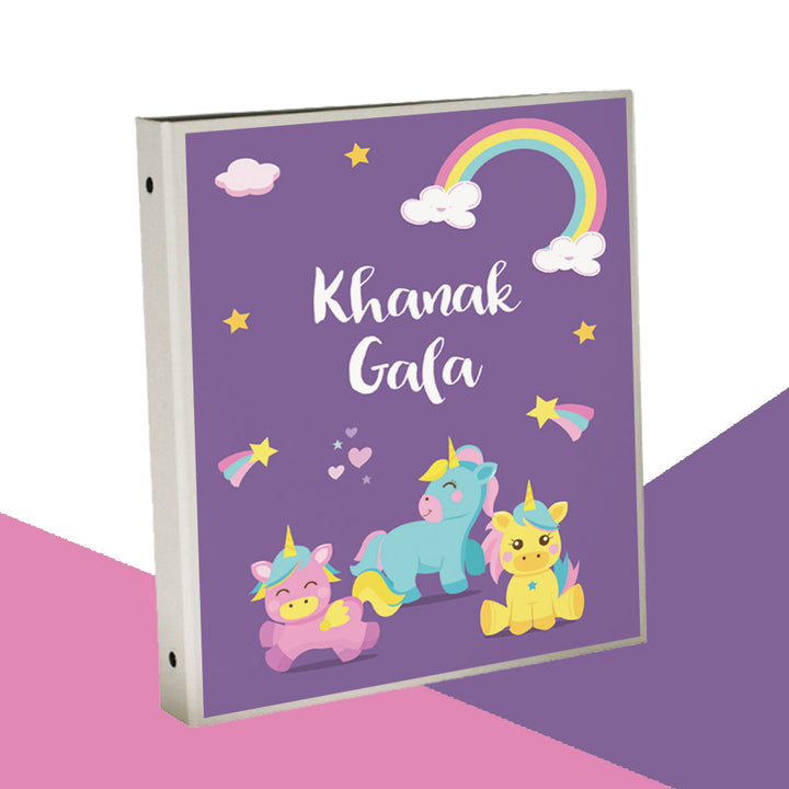 Personalised Binder - Baby Unicorn