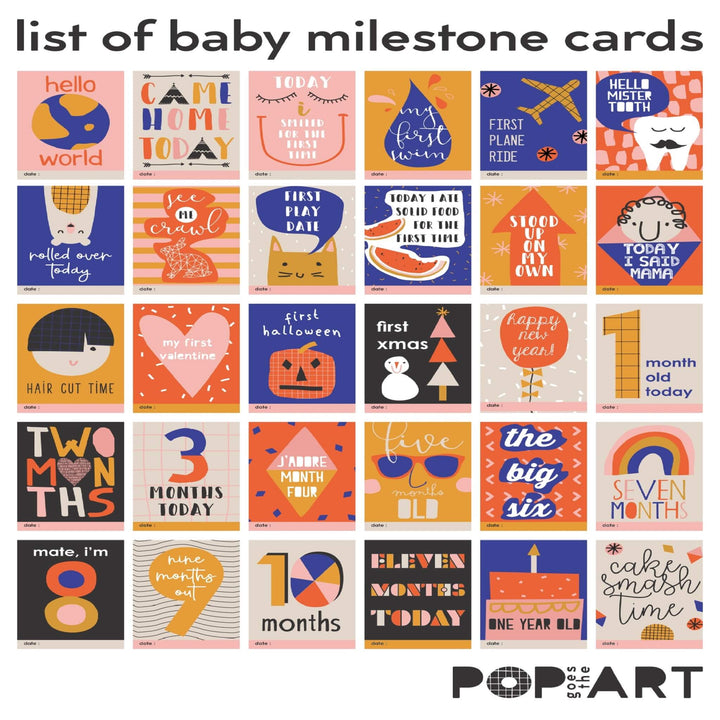 Mini Milestone Cards | Baby (box of 30 cards)