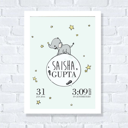 Birth Statistics Frame - Little Ellie