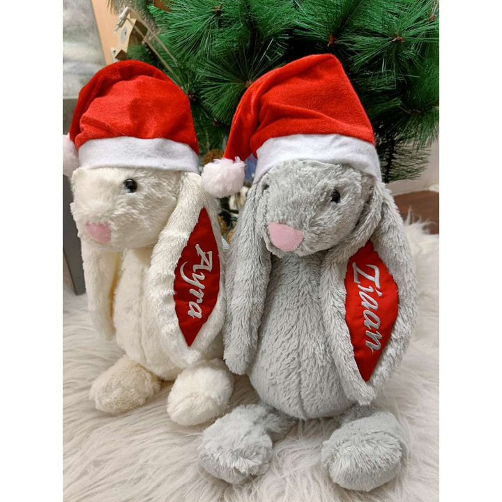 Personalised Christmas Big Bunny - Grey