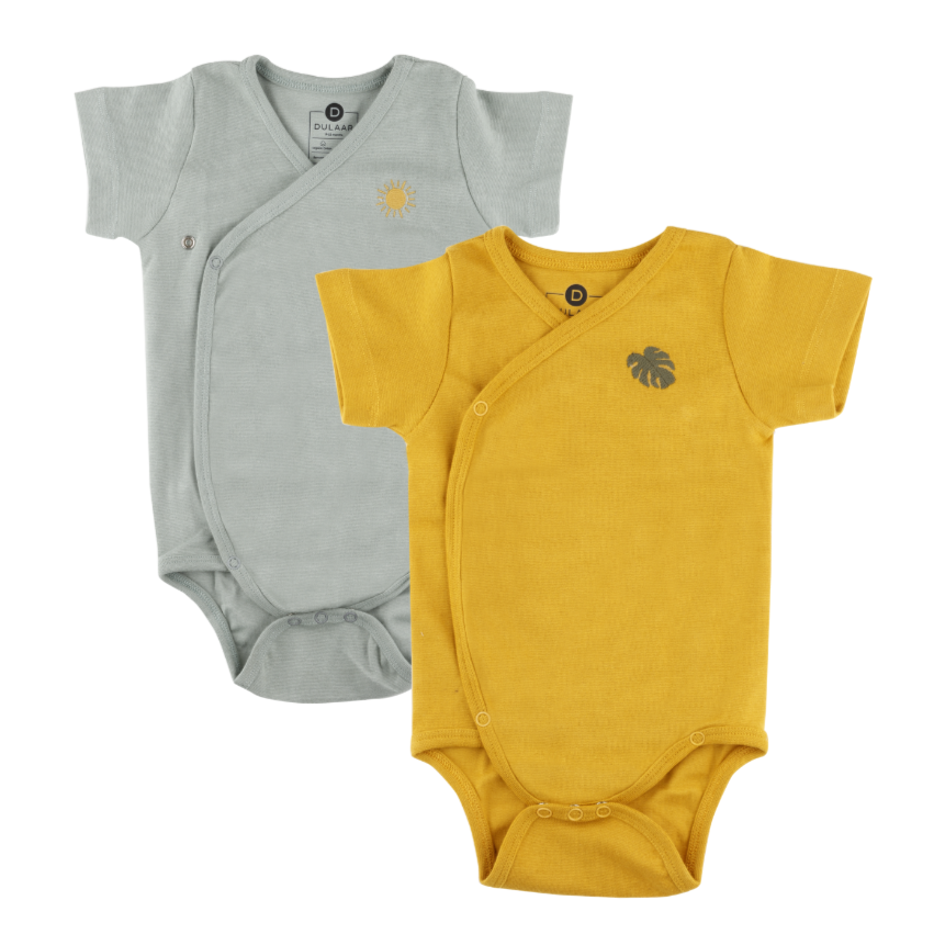 Made of soft, stretchy ribbed fabric, this is great for wearing on its own or layered. The kimono style makes it easy to put on and take off, while looking stylish and staying comfortable. Organic cotton organic muslin premium gift luxury gift sustainable clothes baby clothes baby gift newborn gift birthday gift onesie bodysuit