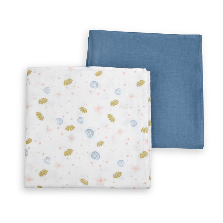 Sea of Dreams Burp Cloth & Swaddle  Set