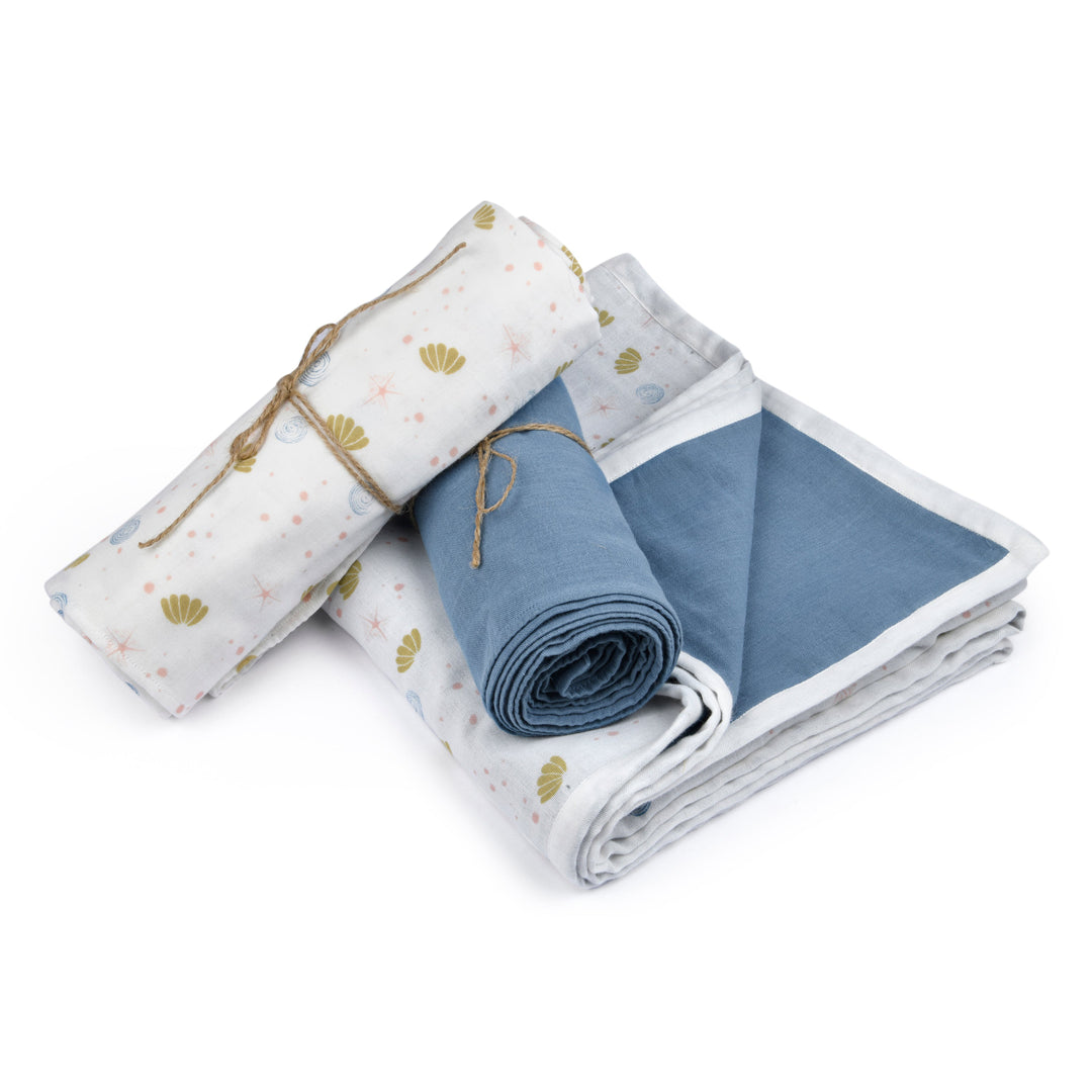 Sea of Dreams Blanket & Swaddle  Set