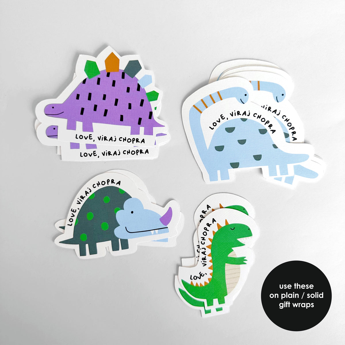 Stick On Tags | Dinosaurs