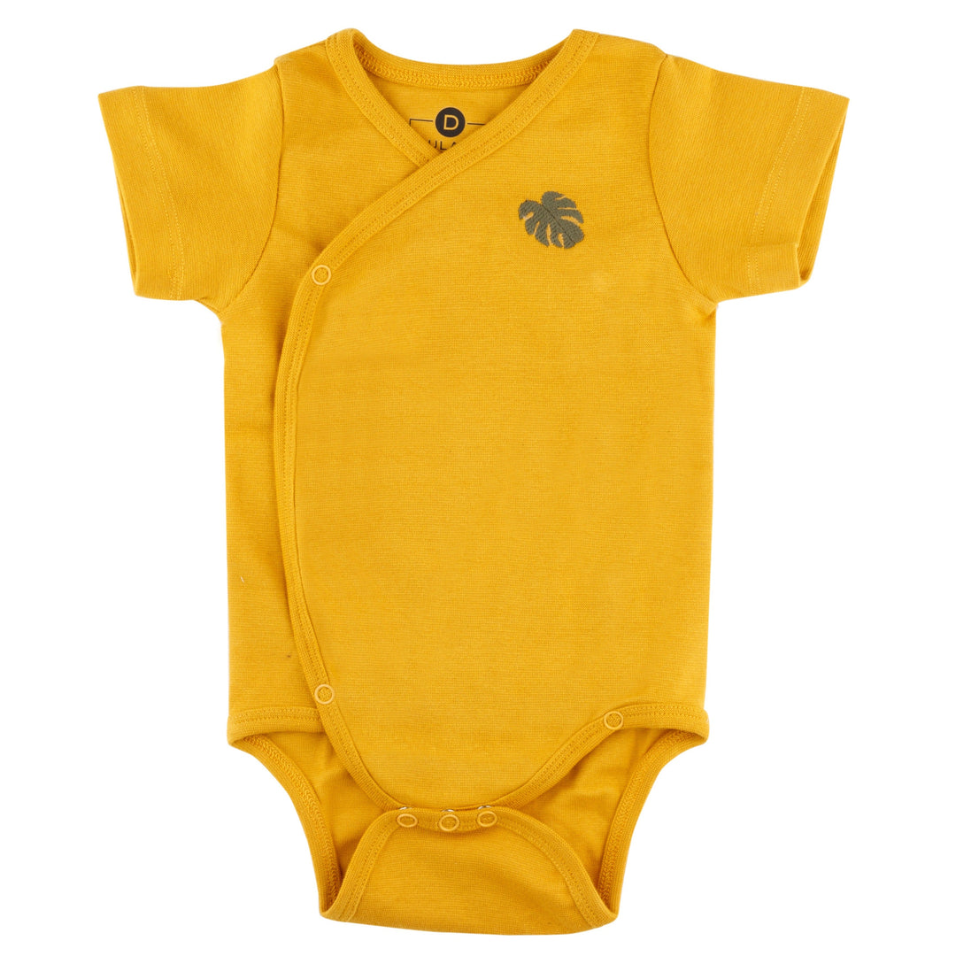 Made of soft, stretchy ribbed fabric, this is great for wearing on its own or layered. The kimono style makes it easy to put on and take off, while looking stylish and staying comfortable. Organic cotton organic muslin premium gift luxury gift sustainable clothes baby clothes baby gift newborn gift birthday gift onesie bodysuit