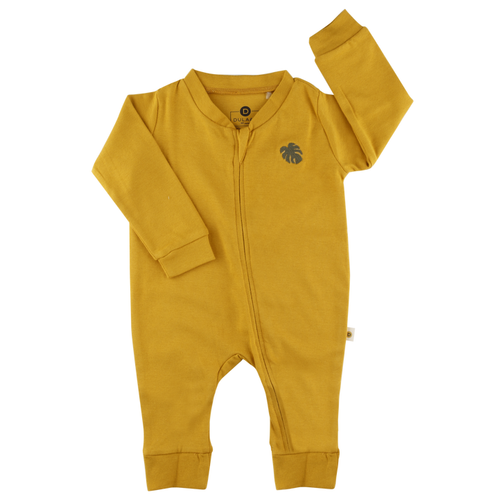 Made of soft, stretchy ribbed fabric, this works as a complete outfit. The long sleeves and pants make it comfortable in all weathers, and the 3/4th length zipper allows for easy wear Organic cotton organic muslin premium gift luxury gift sustainable clothes baby clothes baby gift newborn gift birthday gift onesie bodysuit