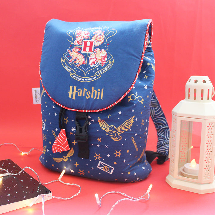 Official Harry Potter House Backpack Bag with Waterproof Lining || Multipurpose, Swimming Bag, Playtime Bag, Tuition Bag (Can be Personalised) - Hogwarts