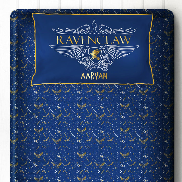 Official Harry Potter 100% Cotton Bedsheet with Pillow Cover - Ravenclaw - Single/Double/King (Can be Personalised)