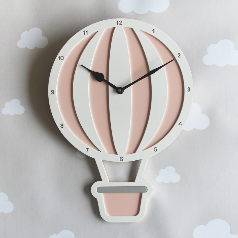 Hot Air Balloon Clock - Pink