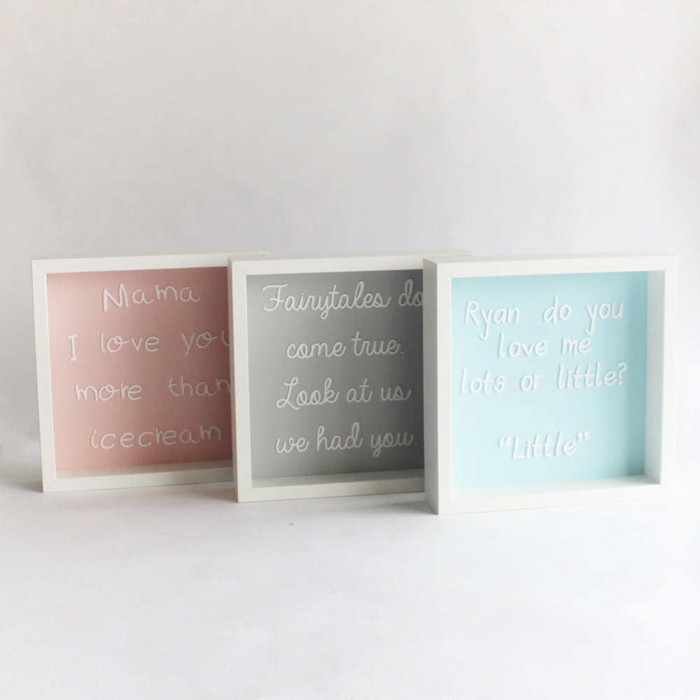 Personalized Message Frame - Grey