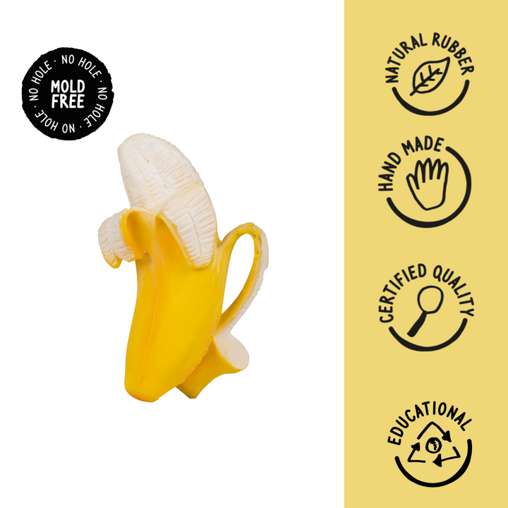 Oli & Carol Ana Banana Natural Rubber Teether - Sohii India