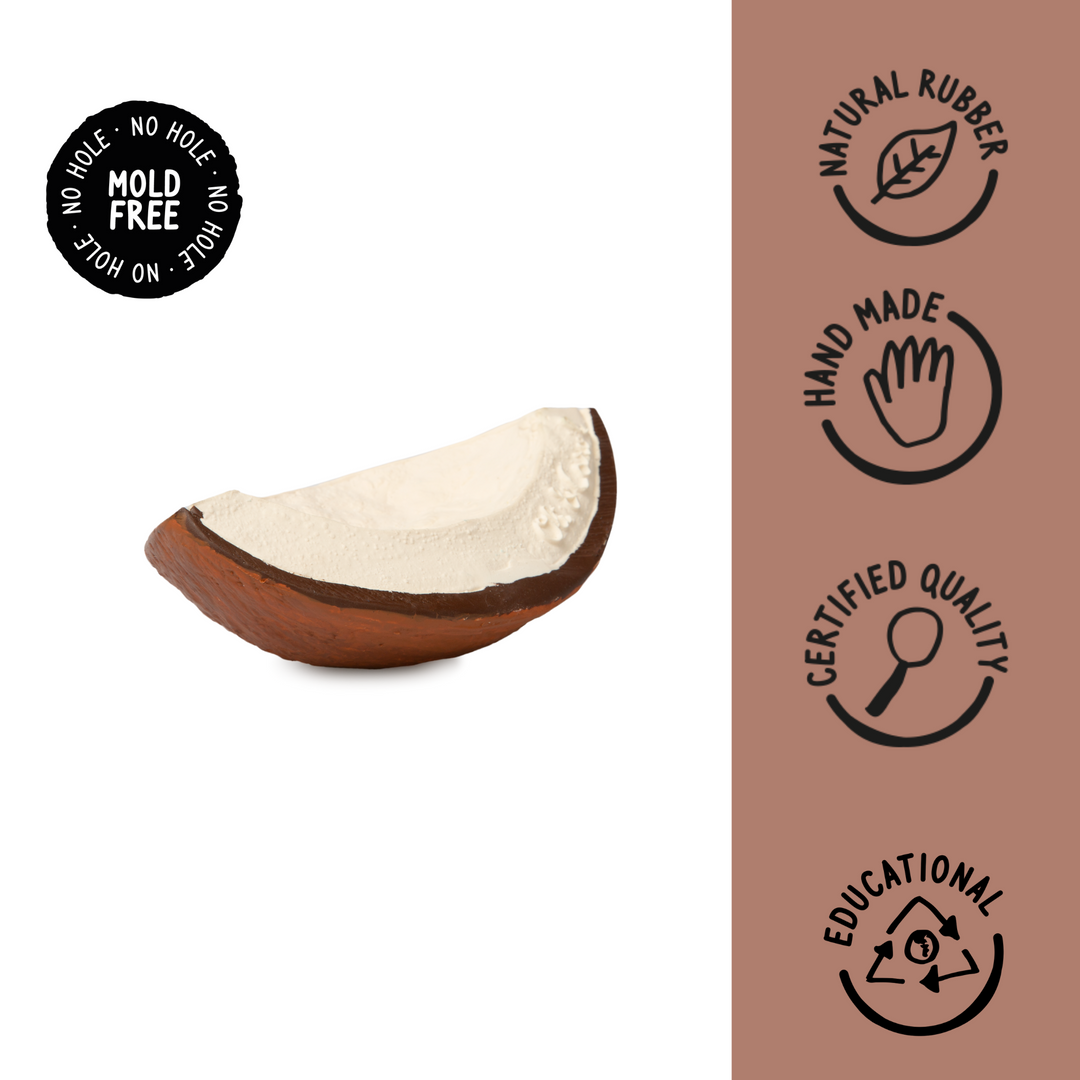 Oli & Carol Coco The Coconut Natural Rubber Teether - Sohii India